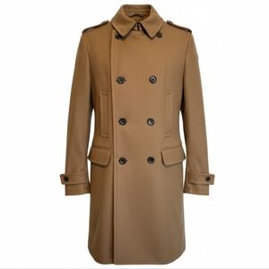 Banana Republic Italian Wool Camel Coat | Emmetex Fabric | Double Breasted Tailo